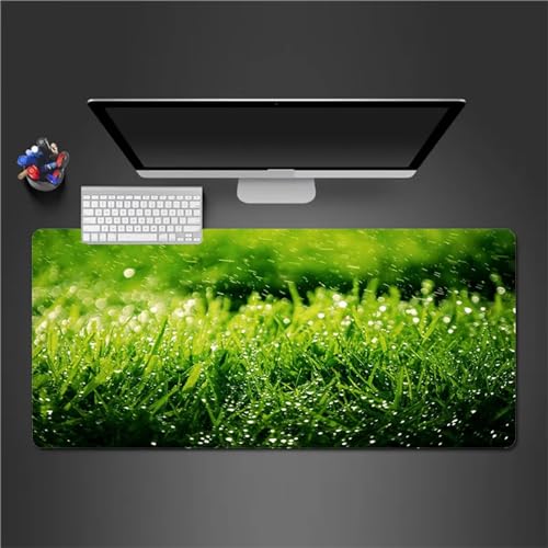 Mauspad Gaming Graswassertropfen Mauspad XXL 900x400x3mm Verlängertes Großes Schreibtischauflage mit Einer speziellen Oberfläche verbessert Geschwindigkeit und Präzision für PC Laptop von QiHon
