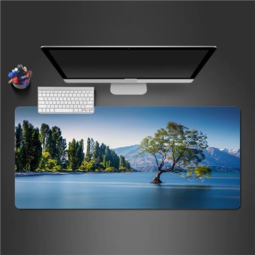 Mauspad Gaming See Dschungel Mauspad XXL 800x400x3mm Verlängertes Großes Schreibtischauflage mit Einer speziellen Oberfläche verbessert Geschwindigkeit und Präzision für PC Laptop von QiHon