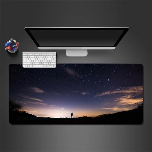 Mauspad Gaming Sternenklarer Himmel Mauspad XXL 1000x500x3mm Verlängertes Großes Schreibtischauflage mit Einer speziellen Oberfläche verbessert Geschwindigkeit und Präzision für PC Laptop von QiHon