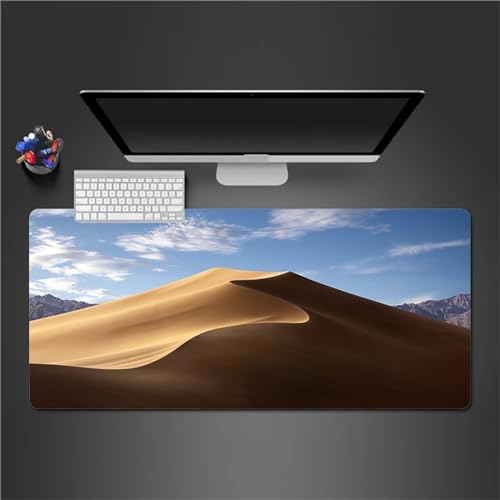 Mauspad Gaming Wüstenlandschaft Mauspad XXL 700x400x3mm Verlängertes Großes Schreibtischauflage mit Einer speziellen Oberfläche verbessert Geschwindigkeit und Präzision für PC Laptop von QiHon