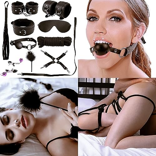 QiKKago Multifunktionales Neues 10-Teiliges Leder-Set, Passend FüR Sportspiele Und GenießEn Sie EIN Perfektes Leben (Schwarz), Original-Geschenk-K10 von QiKKago