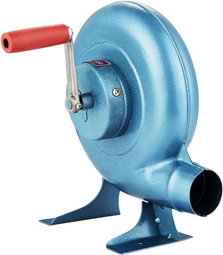 Handkurbel-Schmiede-Gebläse, Eisengetriebe, Popcorn-Ventilator, manueller Ventilator, manuelles Grill-Luftgebläse zum Kochen, 80 W bis 350 W, Blau, 80 W Handkurbel-Schmiede-Gebläse, Eisengetriebe, Popcorn-Ventilator, manueller Ventilator, manuelles Grill-Luftgebläse zum Kochen, 80 W bis 350 W, Blau, 80 W von QiXiaYuHui