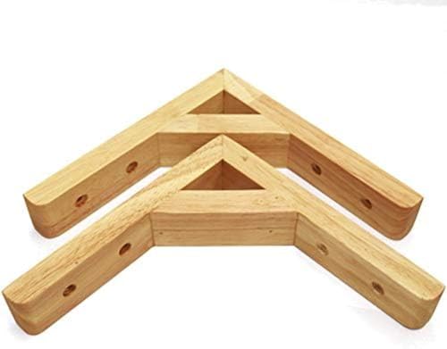 Wooden Brackets, Heavy Duty Thicker Corner Brace Shelf Bracket, Wall-Mounted Shelf Supports, 2, with Screws,200×200mm von QiXiaYuHui