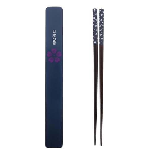 1 Set Japanische Essstäbchen Wiederverwendbare Essstäbchen Holz Rutschfestes Design Asiatische Traditionelle Essstäbchen mit Aufbewahrungsbox für Reisen Sushi Nudel Ramen Essen Servierutensilien (Blau 1 Set Japanische Essstäbchen Wiederverwendbare Essstäbchen Holz Rutschfestes Design Asiatische Traditionelle Essstäbchen mit Aufbewahrungsbox für Reisen Sushi Nudel Ramen Essen Servierutensilien (Blau von QianShi