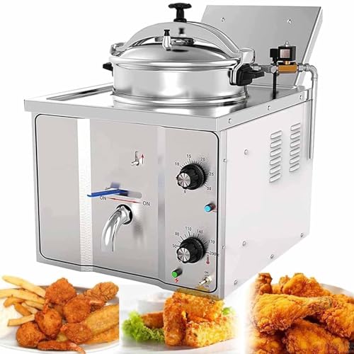 Gewerbliche 16-Liter-Hochdruckfritteuse 3000W mit Zeitschaltuhr Temperaturgeregelte Edelstahl-Druckfritteuse Elektrisches Profi-Frittiergerät mit Frittierkorb für gastronomie Gewerbliche 16-Liter-Hochdruckfritteuse 3000W mit Zeitschaltuhr Temperaturgeregelte Edelstahl-Druckfritteuse Elektrisches Profi-Frittiergerät mit Frittierkorb für gastronomie von Qiang