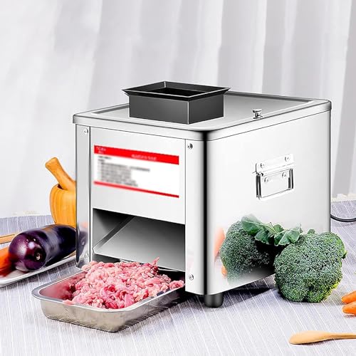 Qiang 850W Fleischschneidemaschine,Geschredderte Schneidemaschine Aus Edelstahl,200Kg/H,Für Schweinefleisch Ohne Knochen,Huhn,Fisch Für Familien- Und Gewerblichen Gebrauch,13mm von Qiang