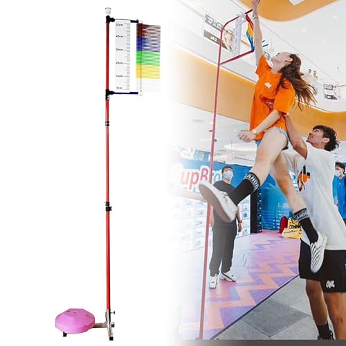 Qiang Vertikaler Sprungtester Fitness Vertikalsprung Messgerät Vertikal Sprungtrainer Bewertungstool Für Sprungtests Bounce Trainer Gerät 3,9–11,5 Fuß Verstellbarer von Qiang