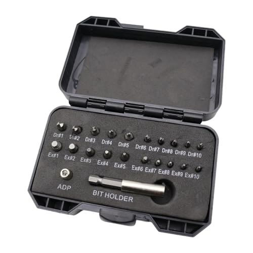 Qianly 22 Stück Schraubenausdreher Set Zum Herausdrehen von Schrauben Und Bolzen Als Gewindeausdreher Und Demontagewerkzeug Aus Stahl für Den Professionelle, Schwarz Qianly 22 Stück Schraubenausdreher Set Zum Herausdrehen von Schrauben Und Bolzen Als Gewindeausdreher Und Demontagewerkzeug Aus Stahl für Den Professionelle, Schwarz von Qianly