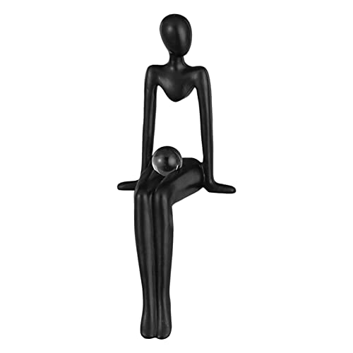 Qianly Abstrakter Denker Statue Figur Kunstskulptur Handwerk Sammlerstück für Zuhause Bücherregal Desktop Schlafzimmer Dekoration Geschenk, Benommenheit von Qianly