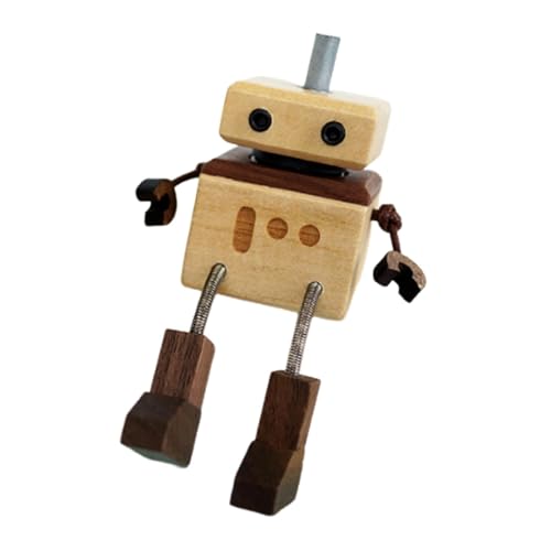 Qianly Aromadiffusor für Ätherische Öle Lufterfrischer Und Duftspender Aus Holz in Roboter Gestalt Nachfüllbare Parfümflasche Als Kreatives Autodekor, Linde von Qianly