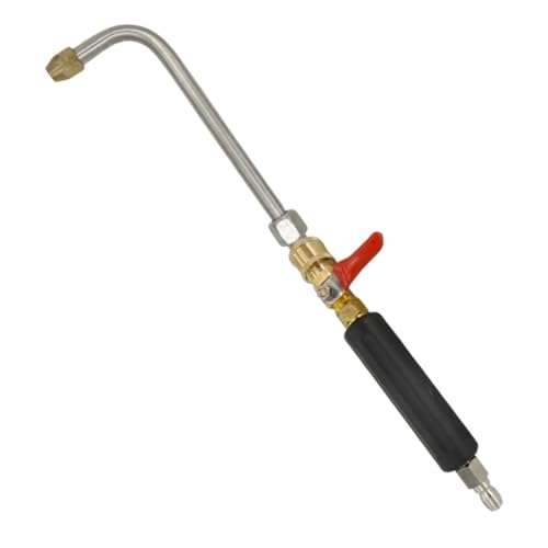 Qianly Druckreiniger Schlauchadapter mit Ventilfunktion Robuste Konstruktion Aus Kupfer Und Edelstahl Einfache Handhabung für Professionelle Und Private Nut, 90 Grad Gebogen Qianly Druckreiniger Schlauchadapter mit Ventilfunktion Robuste Konstruktion Aus Kupfer Und Edelstahl Einfache Handhabung für Professionelle Und Private Nut, 90 Grad Gebogen von Qianly
