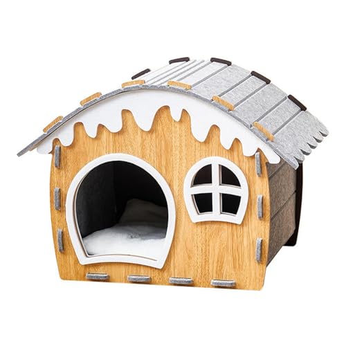 Qianly Gemütlicher Katzenunterschlupf mit Kratzfunktion für Die Entspannung Im Haus, Groß von Qianly