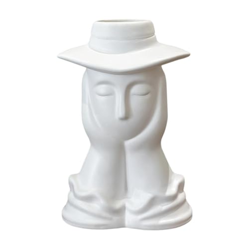 Qianly Gesichtskopfvase Aus Kunstharz, Blumentopf, Dekoration Qianly Gesichtskopfvase Aus Kunstharz, Blumentopf, Dekoration von Qianly