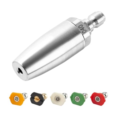Qianly Hochdruckdüse Set Druckreiniger Aufsatz Zubehör Sprühkopf Metall Langlebig für Gartenarbeit Autowäsche Reinigung 2.8cmx8.6cm, Düse mit 5 Spitzen Qianly Hochdruckdüse Set Druckreiniger Aufsatz Zubehör Sprühkopf Metall Langlebig für Gartenarbeit Autowäsche Reinigung 2.8cmx8.6cm, Düse mit 5 Spitzen von Qianly