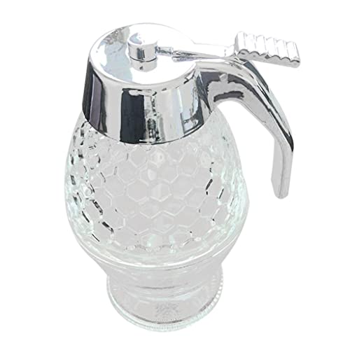 Qianly Honigspender, Tropffreies Glas mit Edelstahl Ahornsirupspender von Qianly
