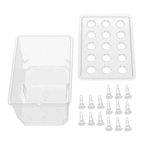 Qianly Hydroponik mit 15 Fach Pflanzkorb Und Stabiler Pe Konstruktion für Wohnung Terrasse Und Marktstände, Klar von Qianly