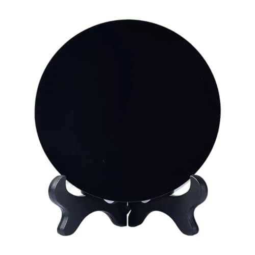 Qianly Obsidian Disc Scrying Spiegel für Büro und Heimdekoration, S von Qianly