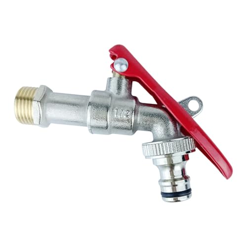 Qianly Outdoor Set Messing Einhebelarmatur Lockbarer Metall Gartenzubehör für Haus für Reinigung Autowäsche Garage, Schnellanschluss 25mm von Qianly