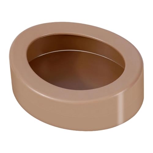 Qianly Reptilien Futterschüssel Robuster mit Glatter Oberfläche Leicht zu Reinigen Und Spülmaschinenfest für Reptilien Und Amphibien, Braun von Qianly