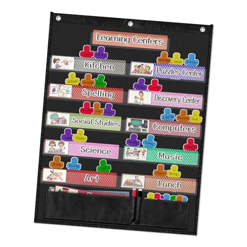 Qianly Stecktafel Als Lehrmittel Und Tagesplaner Eine Wandtafel für Aus Stoff Und Papier Zum Aufhängen für Klassenzimmer Und Die Vorschu, Schwarz Qianly Stecktafel Als Lehrmittel Und Tagesplaner Eine Wandtafel für Aus Stoff Und Papier Zum Aufhängen für Klassenzimmer Und Die Vorschu, Schwarz von Qianly