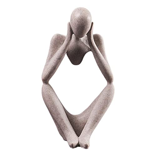 Qianly Thinker Statue Abstract Art Sculpture, Collectible Figurines, for Bookshelf Desktop Decoration, Fokussierung von Qianly