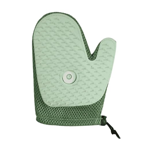 Qianly Tierhaarentfernungs Handschuh Aus Strapazierfähigem Polyester Und Gummi mit Verstellbarem Handgelenkband für Langhaarige Katzen, GrÜn von Qianly