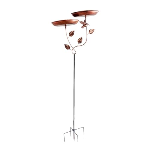 Qianly Vogelfutterstation Und Vogelbad, Vogelfutterschale mit Erdspieß, von Qianly