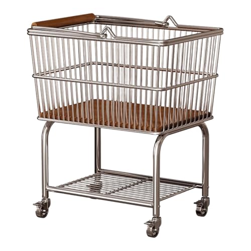 Qianly Wäschekorb mit Rädern, Trolley Leichte Organisation Wäschewagen Rollen für Haushalt Wohnzimmer Hotel Wohnheim Qianly Wäschekorb mit Rädern, Trolley Leichte Organisation Wäschewagen Rollen für Haushalt Wohnzimmer Hotel Wohnheim von Qianly