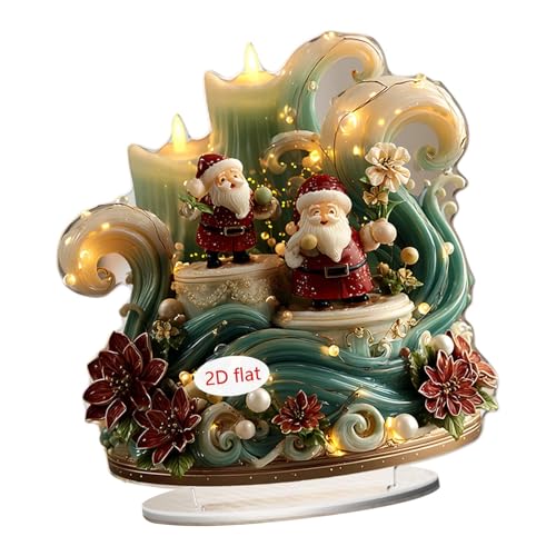 Qianly Weihnachtszeichen 2D Acryl Ornament Sammlerstück Kunstobjekt mit Basis Stabile Platzierung für Heimdekoration Schlafzimmer Büro Tisch, 18.1 cm Breite Qianly Weihnachtszeichen 2D Acryl Ornament Sammlerstück Kunstobjekt mit Basis Stabile Platzierung für Heimdekoration Schlafzimmer Büro Tisch, 18.1 cm Breite von Qianly