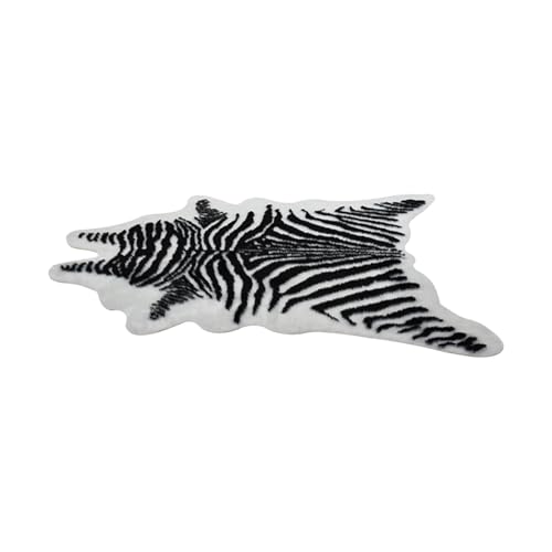 Qianly Zebra-Design Teppich, Tiermotiv, Polyester, für Wohnräume, waschbare Matte für Schlafzimmer und Eingangsbereich, 1.6x1.2 M von Qianly