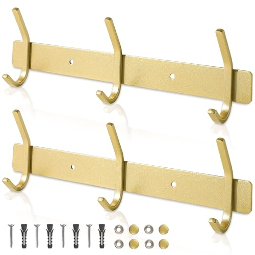 Qiannhee 2x Hakenleiste Kleiderhaken Gold Garderobenleiste Rostfrei 30CM bis 30KG Edelstahl Kleiderhaken Garderobenhaken Kinder Wandgarderob Wandmontage für Badezimmer Küche Tür Wohnzimmer Flur Qiannhee 2x Hakenleiste Kleiderhaken Gold Garderobenleiste Rostfrei 30CM bis 30KG Edelstahl Kleiderhaken Garderobenhaken Kinder Wandgarderob Wandmontage für Badezimmer Küche Tür Wohnzimmer Flur von Qiannhee