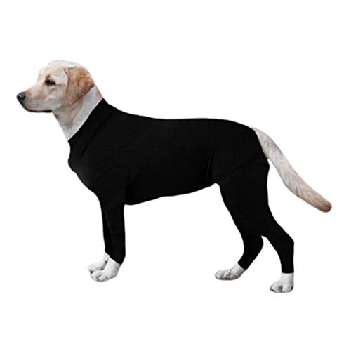 Qianren Haustier-Hundekostüm, Hunde-Einteiler für die Fellpflege enthält das Ausfallen von Hundehaaren (XL, schwarz) von Qianren