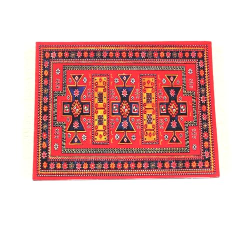 Qiantull Mini Teppich Mauspad - Kreatives Orientteppich Muster aus Textilgewebe mit Baumwolle Quasten - Mausmatte Computer Zubehör Untersetzer 28x18cm A08#Rot Qiantull Mini Teppich Mauspad - Kreatives Orientteppich Muster aus Textilgewebe mit Baumwolle Quasten - Mausmatte Computer Zubehör Untersetzer 28x18cm A08#Rot von Qiantull