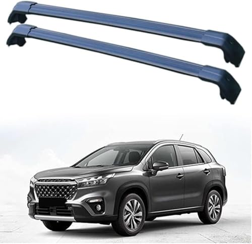QiaoCL Autodachträger für Suzuki SCross (Flush Rails) 2016-2023, Hochstabile Dachreling Gepäckträger Querträger Relinggestell, Aluminium Dachträgerschienen von QiaoCL