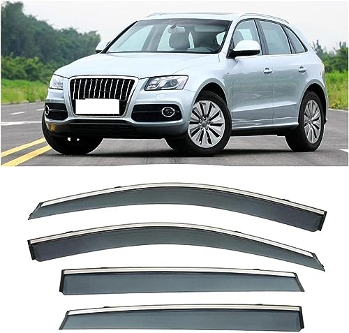 QiaoCL Windabweiser für Audi Q5 2010-2018, halten Ihr Auto bei Regen belüftet, reduzieren Windturbulenzen, Regen- und Sonnenschutz von QiaoCL