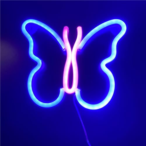 Schmetterling Neon Schild Lichter Hängende Dekorative Neon Licht für Zuhause Schlafzimmer Bar Restaurant Weihnachten Geburtstag Party Geschenk LED Kunst Licht von QiaoFei