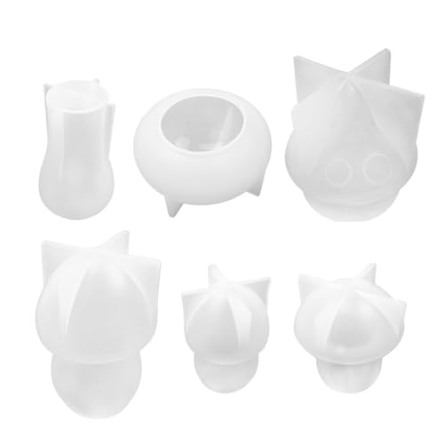 6 Stück Silikonformen Gießformen Pilz, Kreative 3D Pilzform Skulptur Gießform, Silikon Duftkerzenform, Epoxidharz-Formen für Bastelarbeiten, Gips, Tischplatte Ornament 6 Stück Silikonformen Gießformen Pilz, Kreative 3D Pilzform Skulptur Gießform, Silikon Duftkerzenform, Epoxidharz-Formen für Bastelarbeiten, Gips, Tischplatte Ornament von Qiaonan