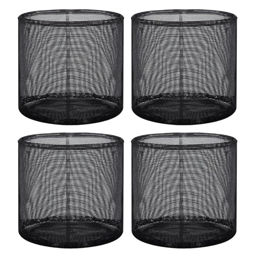 Qiaonan 4 Stück Teichpflanzenkörbe, Hydroponische Netz-Töpfe Für Wasserpflanzen, Atmungsaktive Mesh-Pflanztaschen Für Teichbepflanzung Innenbereich Hydrokultur Pflanzgefäße Garten Balkon von Qiaonan