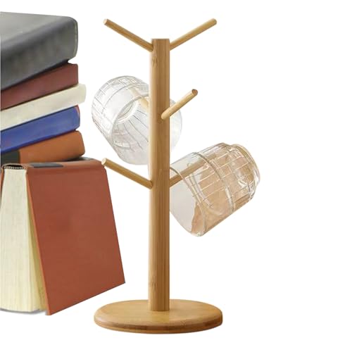 Qiaonan Brezelständer, Tassenhalter aus Holz in Baumform, Stabil Kaffeetassenständer, 6-armig, Höhe 34cm, Wurststände, Aufbewahrungslösung für Restaurant, Café, Bar, Hausküche Qiaonan Brezelständer, Tassenhalter aus Holz in Baumform, Stabil Kaffeetassenständer, 6-armig, Höhe 34cm, Wurststände, Aufbewahrungslösung für Restaurant, Café, Bar, Hausküche von Qiaonan