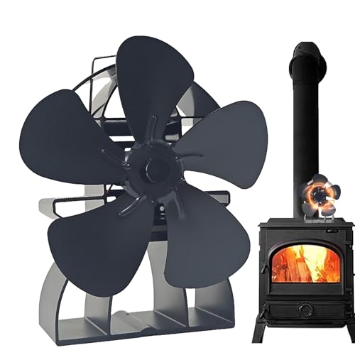 Qiaonan Holzofenventilator, Kaminventilator, wärmebetrieben - Warmluft-Umwälzventilator,Leiser, nicht elektrischer, umweltfreundlicher Warmluft-Umwälzventilator für Kamin, Außen- und Innenbereich Qiaonan Holzofenventilator, Kaminventilator, wärmebetrieben - Warmluft-Umwälzventilator,Leiser, nicht elektrischer, umweltfreundlicher Warmluft-Umwälzventilator für Kamin, Außen- und Innenbereich von Qiaonan
