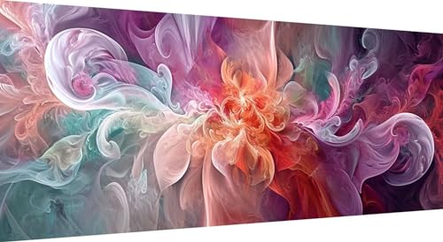 5D Diamond Painting Abstrakt, DIY Diamant Painting Bilder Blume, Diamand Painting Erwachsene Groß xxl, Kinder Diamant kunst Set mit Diamond Painting Zubehör, Home Wand Décor 100x40cm von Qiaoqoo