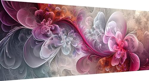 5D Diamond Painting Abstrakt, DIY Diamant Painting Bilder Blume, Diamand Painting Erwachsene Groß xxl, Kinder Diamant kunst Set mit Diamond Painting Zubehör, Home Wand Décor 150x60cm von Qiaoqoo