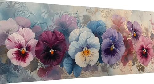 5D Diamond Painting Blume, DIY Diamant Painting Bilder Mohnblume, Diamand Painting Erwachsene Groß xxl, Kinder Diamant kunst Set mit Diamond Painting Zubehör, Home Wand Décor 150x60cm von Qiaoqoo