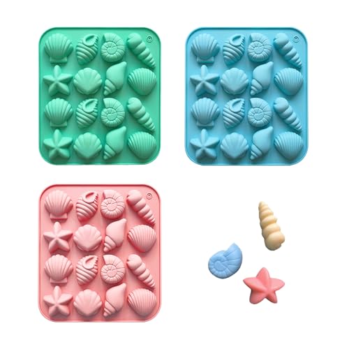 Qiblaou Pralinen Hohlkörper form 12 Mulden, 3 Stück Macarons Backmatte Ozean-thema Silikonform, Geeignet für Selbstgemachte Kuchen, Schokolade, SüßIgkeiten, Eiswürfel Qiblaou Pralinen Hohlkörper form 12 Mulden, 3 Stück Macarons Backmatte Ozean-thema Silikonform, Geeignet für Selbstgemachte Kuchen, Schokolade, SüßIgkeiten, Eiswürfel von Qiblaou