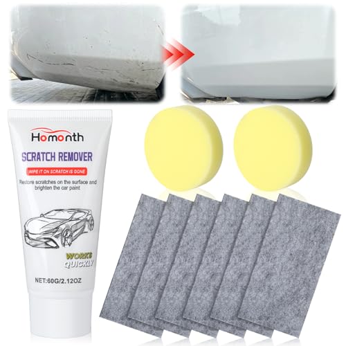 Nano Tuch Auto Kratzer Entferner, Autolack Kratzer Entferner mit 6 Nano Sparkle Tuch und 2 Sponge, Politur Auto Kratzer Entfernen, Autolack Reparatur Polieren Paste für Cars Oberflächen von Qichan