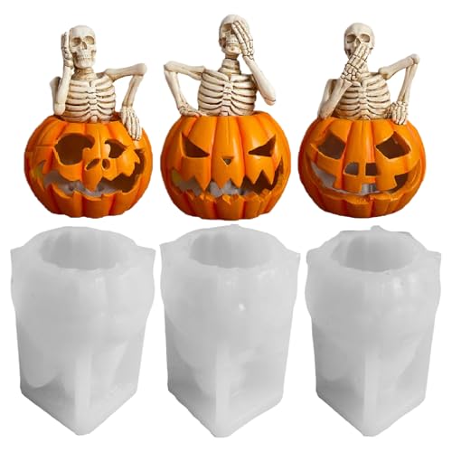 3 Stück Silikonformen Kerzen, Totenkopf Kerzenformen Zum Gießen, Totenkopf Epoxidharz Formen, 3D Epoxidharz Silikonform, Halloween Schädel Silikonform, SilikonformHalloween Für Epoxidharz, Handwerk 3 Stück Silikonformen Kerzen, Totenkopf Kerzenformen Zum Gießen, Totenkopf Epoxidharz Formen, 3D Epoxidharz Silikonform, Halloween Schädel Silikonform, SilikonformHalloween Für Epoxidharz, Handwerk von Qidures