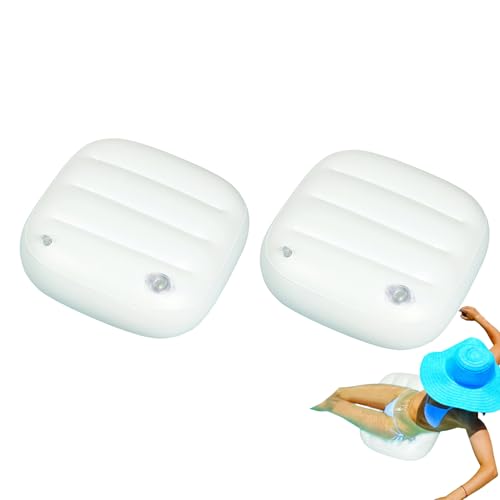 Aufblasbare Sitzerhöhung, 2 Stück Whirlpools Kissen Spas Sitzerhöhung Rückenpolster, 38x40cm Aufblasbare Verschleißbadkissen Mit Verstellbarer Festigkeit Für Alle Spas Und Whirlpools von Qidures