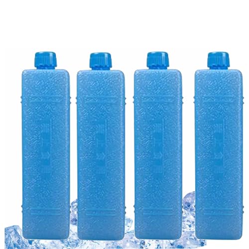 Dünne Kühlakkus Für Kühlbox, 4 Packungen Gefrierblöcke, 200ml Klimaanlagen Ventilator, Eiskristallbox, Kühltasche, Kühlakkus, Wiederverwendbare Kühlelemente Für Kühlschrank Und Luftkühler Camping von Qidures