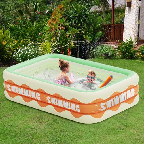 Familienpool Planschbecken, 180x130x60cm Verdickter 3 Lagiger Oberirdischer Aufblasbarer Pool, Swimming Pool Aufblasbar Groß Rechteckig Für Garten Oder Terrasse, Einfaches Set Familienpool Planschbecken, 180x130x60cm Verdickter 3 Lagiger Oberirdischer Aufblasbarer Pool, Swimming Pool Aufblasbar Groß Rechteckig Für Garten Oder Terrasse, Einfaches Set von Qidures