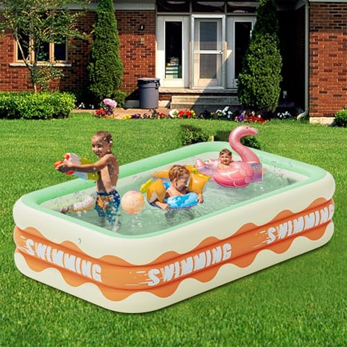 Familienpool Planschbecken, 210x140x60cm Verdickter 3 Lagiger Oberirdischer Aufblasbarer Pool, Swimming Pool Aufblasbar Groß Rechteckig Für Garten Oder Terrasse, Einfaches Set Familienpool Planschbecken, 210x140x60cm Verdickter 3 Lagiger Oberirdischer Aufblasbarer Pool, Swimming Pool Aufblasbar Groß Rechteckig Für Garten Oder Terrasse, Einfaches Set von Qidures